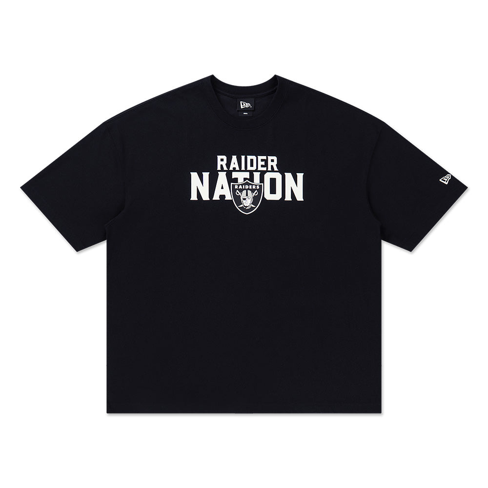 las vegas raiders nfl rivalry ss26 black oversized short sleeve t shirt other details