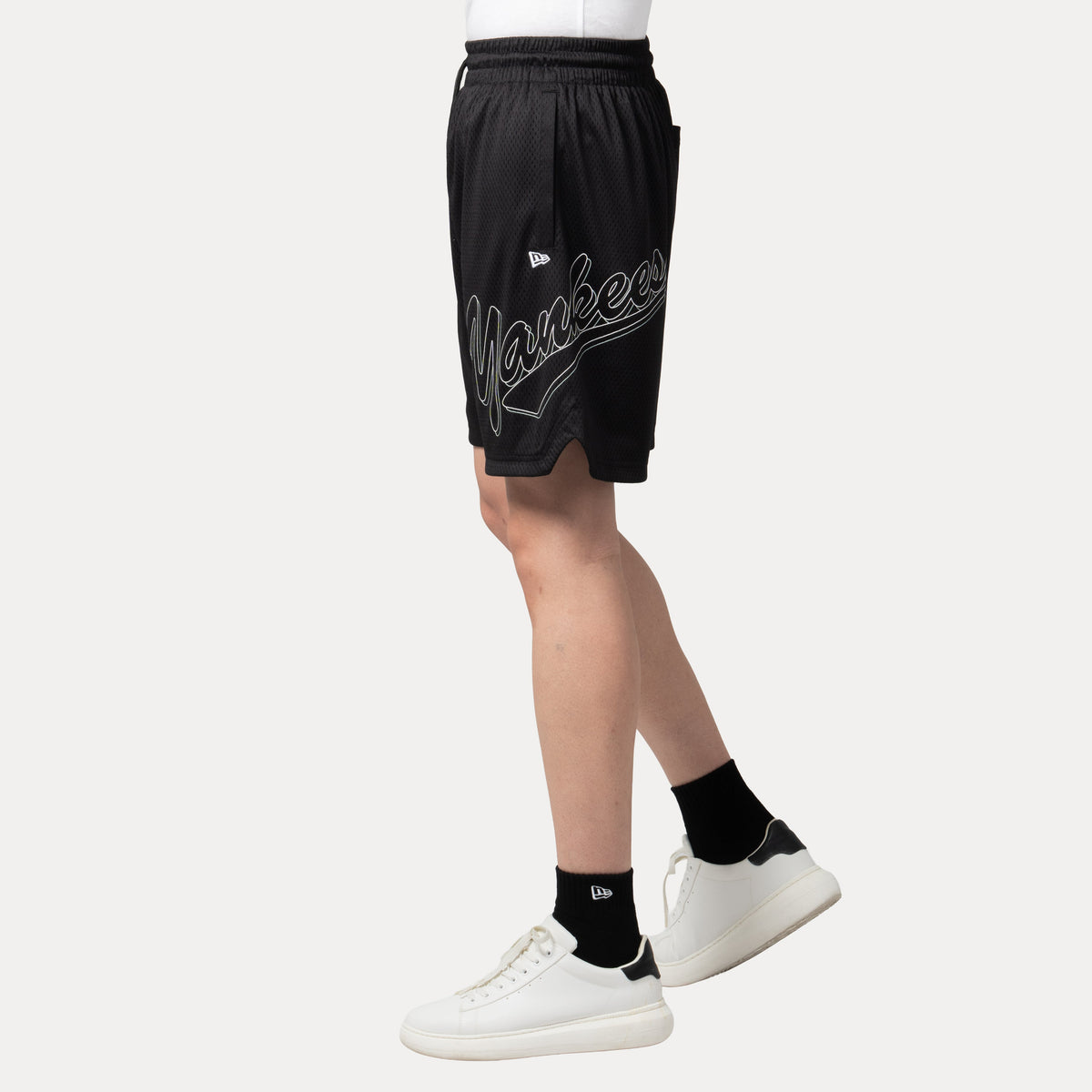 new york yankees mix league cross panels black basketball shorts other details