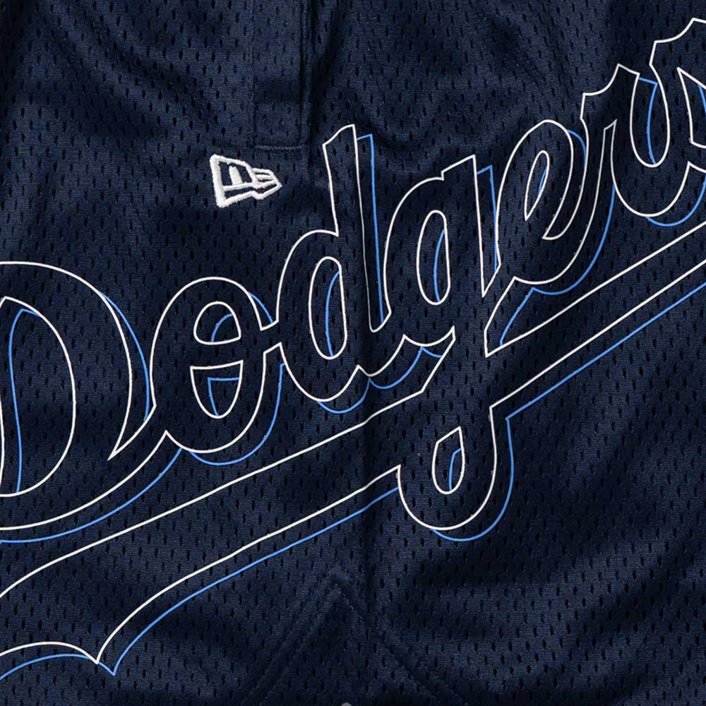 Los Angeles Dodgers Mix League Cross Panel Ocean Blue Basketball Mesh Shorts