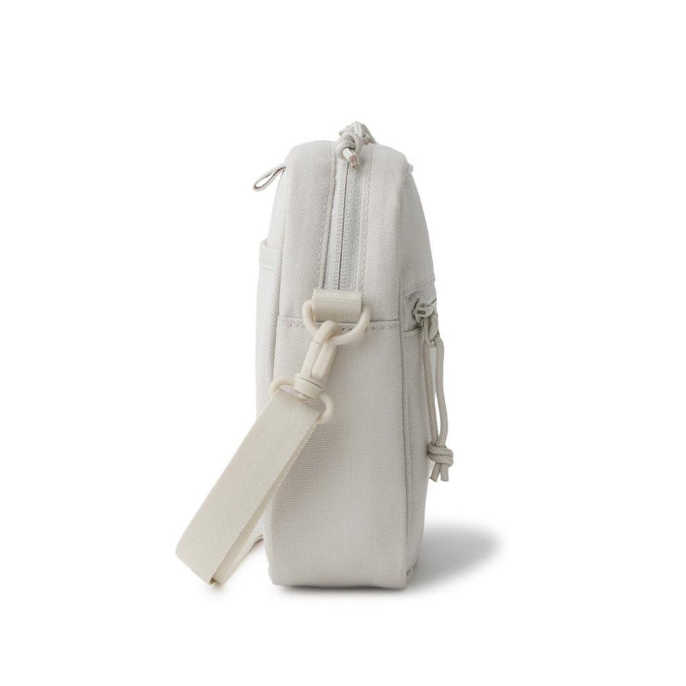 Square Logo White Square Shoulder Pouch Bag