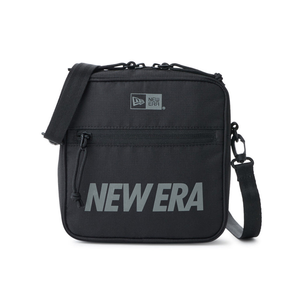 Wordmark Logo Black Square Shoulder Pouch Bag