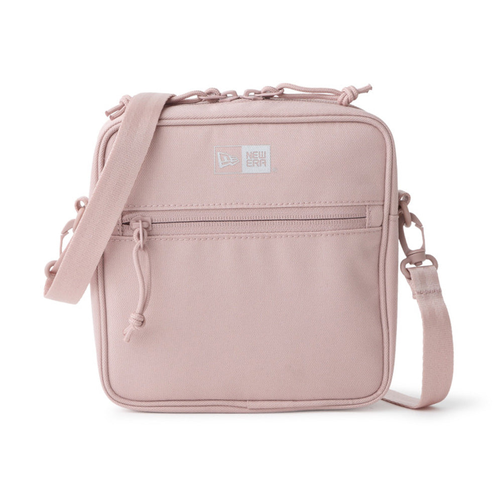 logo pink square shoulder pouch bag back