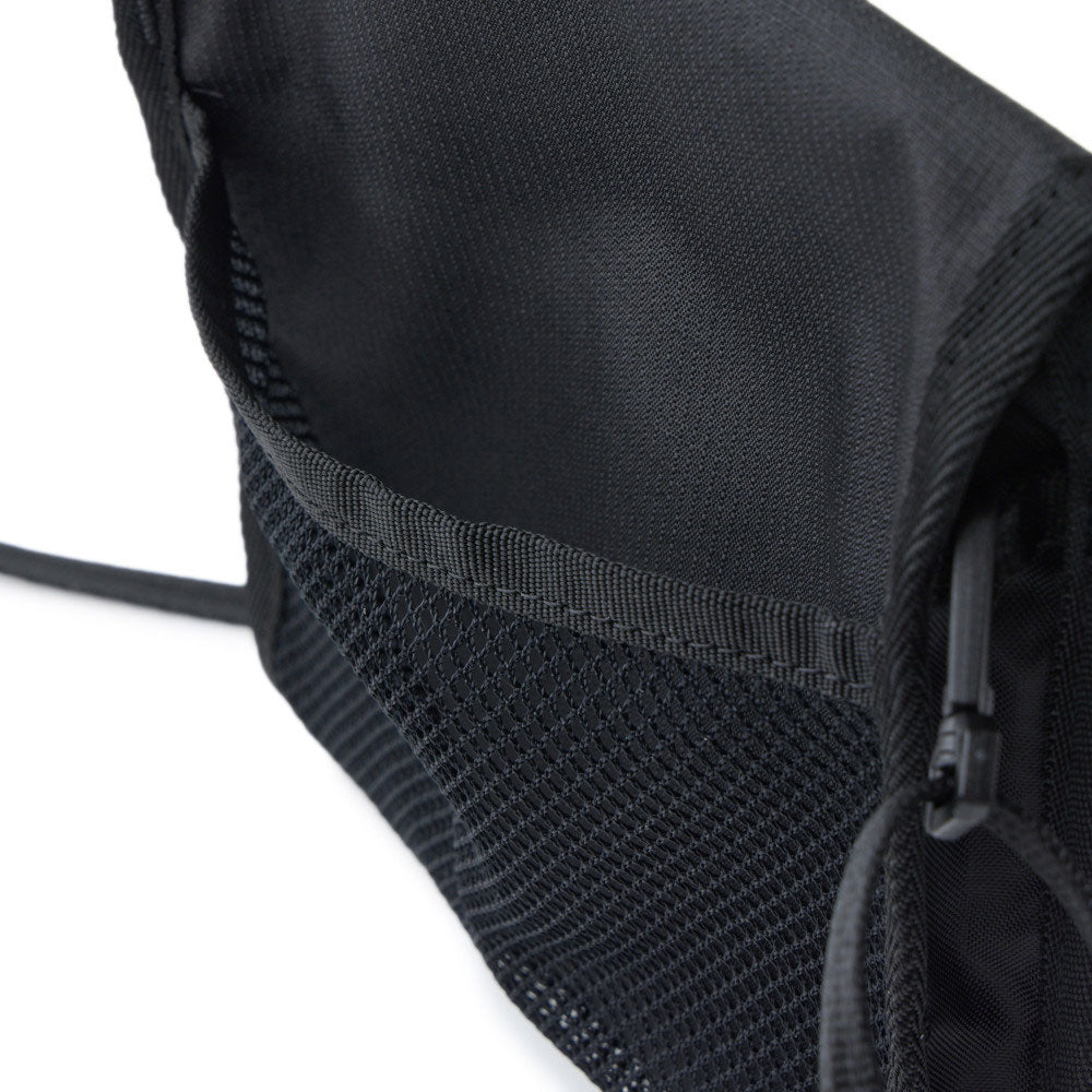 Wordmark Logo Black Square Neck Pouch Bag
