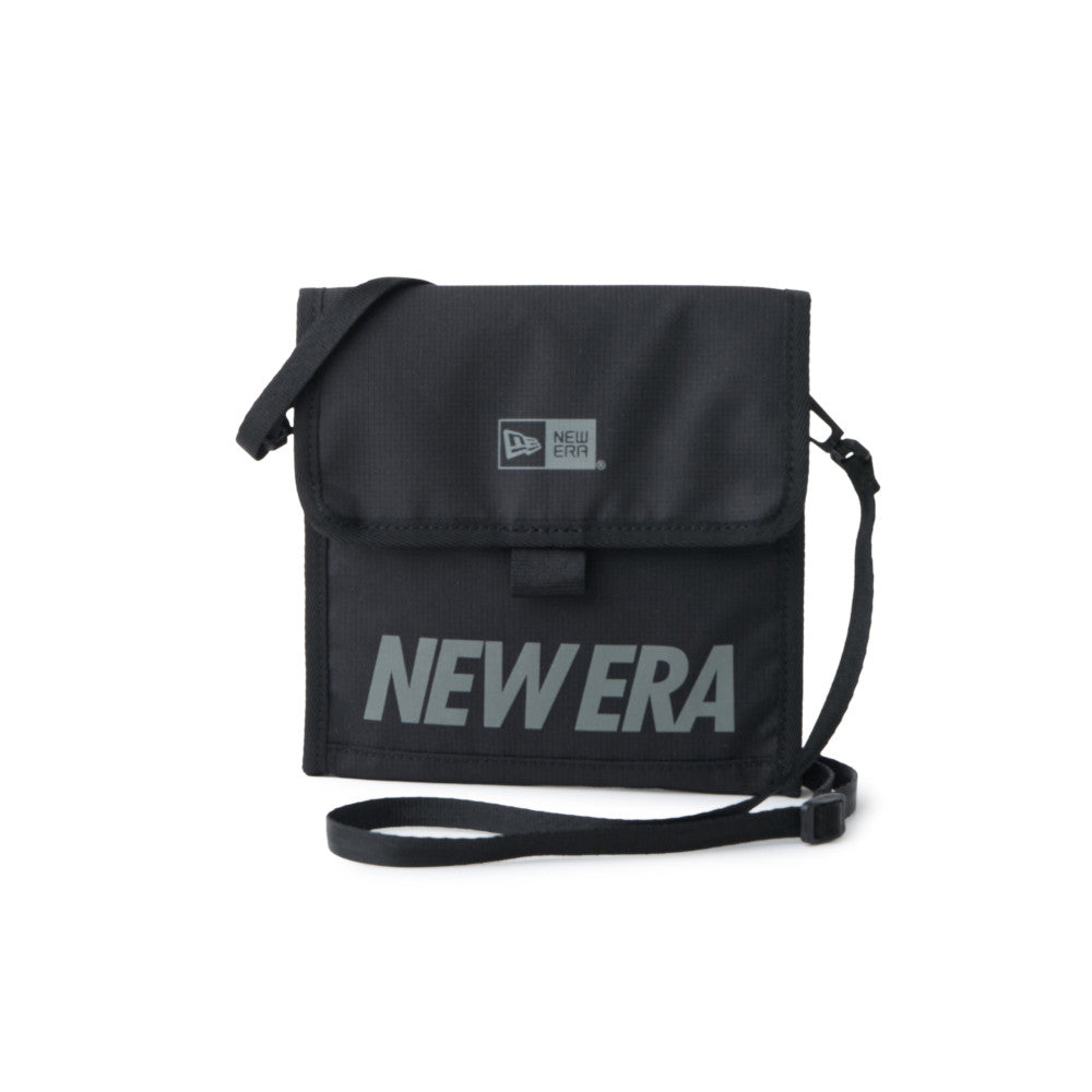 Wordmark Logo Black Square Neck Pouch Bag