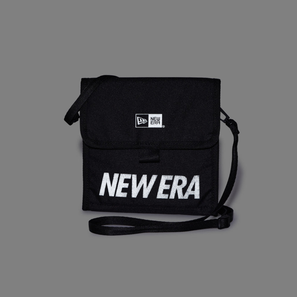 Wordmark Logo Black Square Neck Pouch Bag