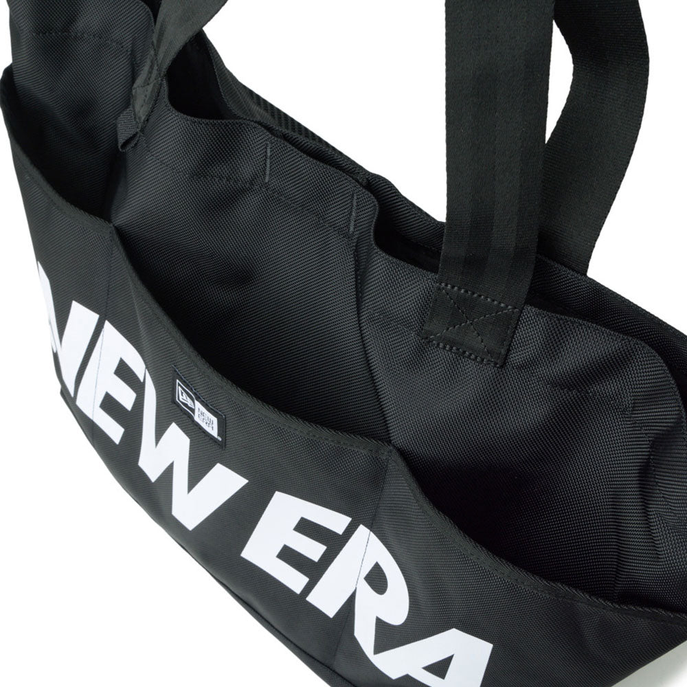 logo wordmark black gym tote bag