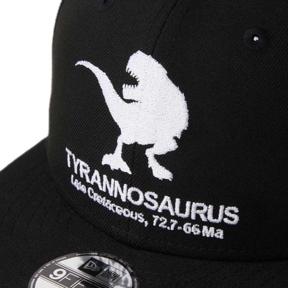 new era tyrannosaurus black youth 9fifty adjustable cap logo and print