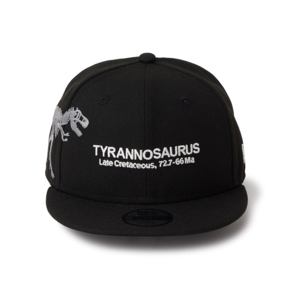 new era tyranno fossil black youth 9fifty adjustable cap logo and print