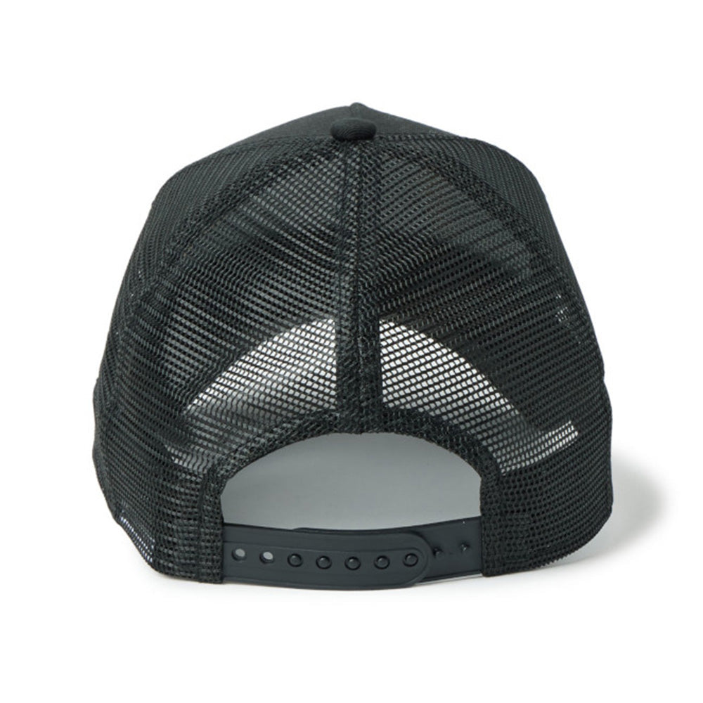 new era tpu box logo tonal black youth 9forty a frame trucker cap angle