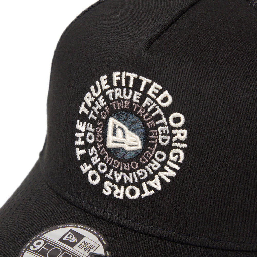 new era circle originators of the true fitted black youth 9forty a frame trucker cap opposite