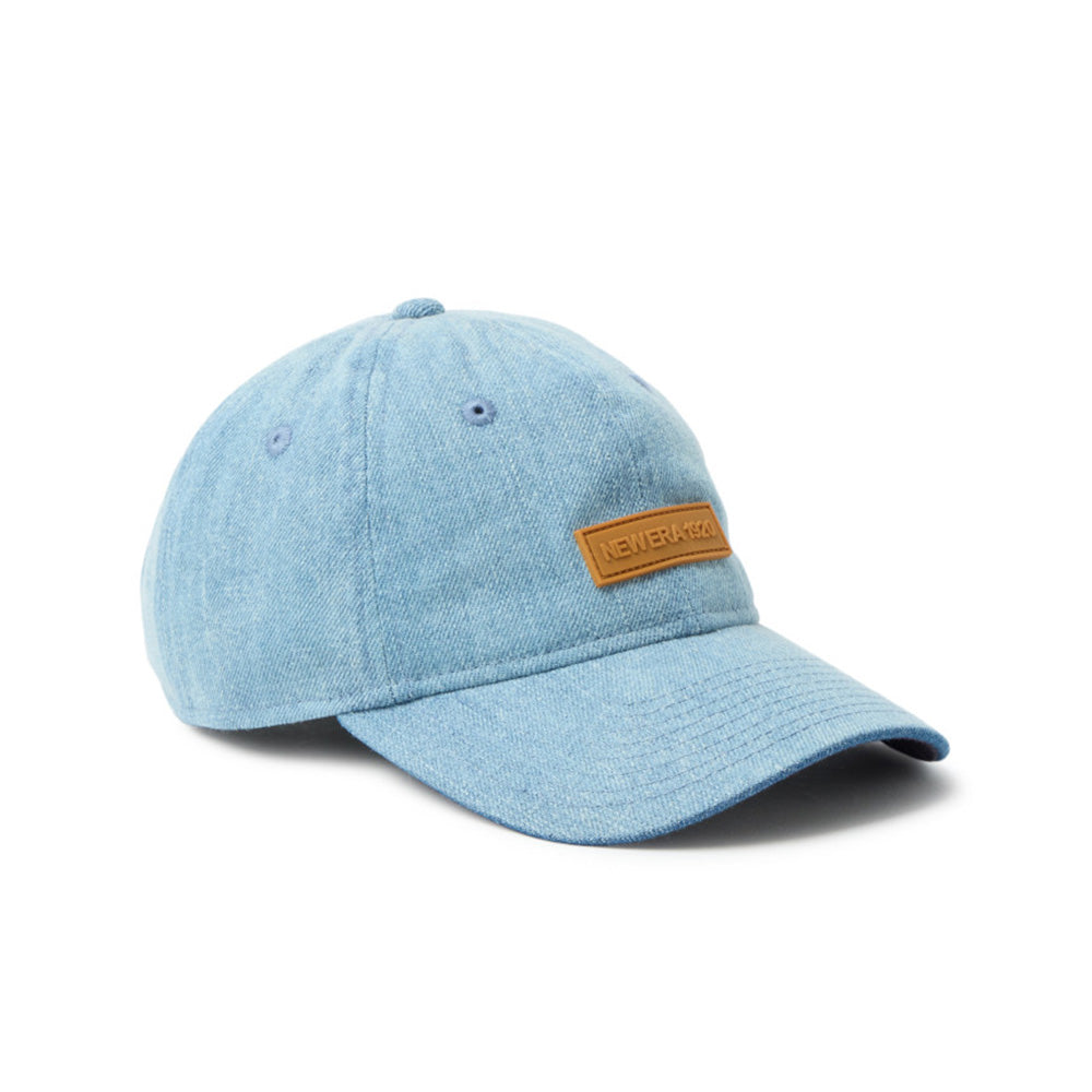 new era 1920 patch washed denim youth 9twenty adjustable cap side