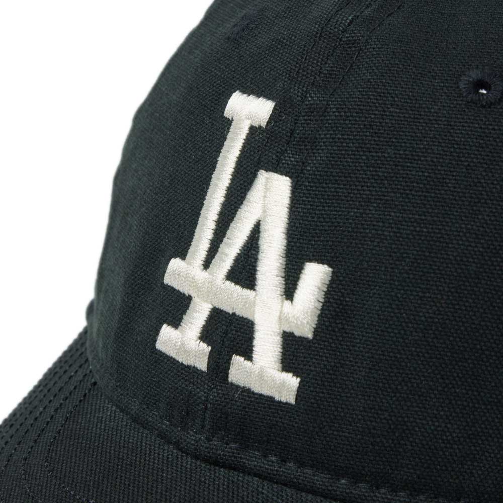 new era los angeles dodgers visor logo black youth 9twenty adjustable cap side