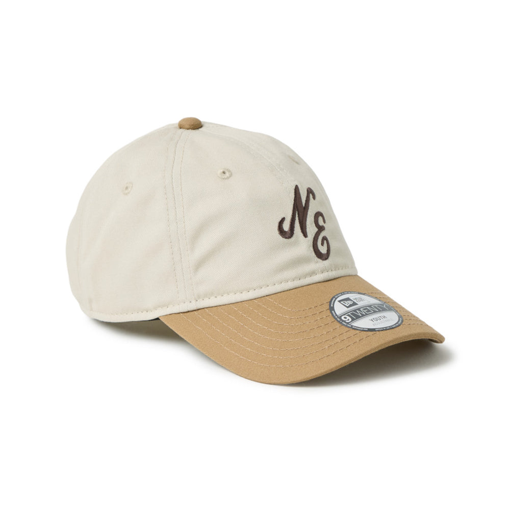 new era ne script stone khaki youth 9twenty adjustable cap side