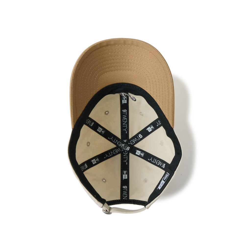 new era ne script stone khaki youth 9twenty adjustable cap detail and color