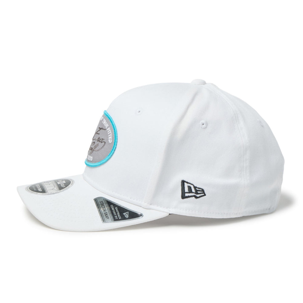 new era script oval patch white golf 9fifty stretch snapback cap side
