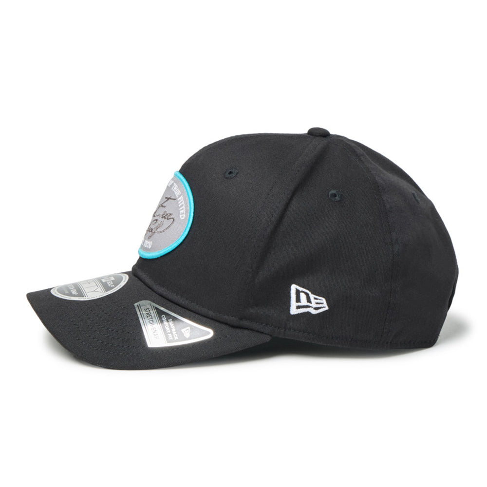 new era script oval patch black golf 9fifty stretch snapback cap side