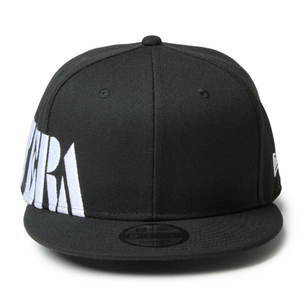 new era wordmark golf stencil logo black 9fifty snapback cap logo and print