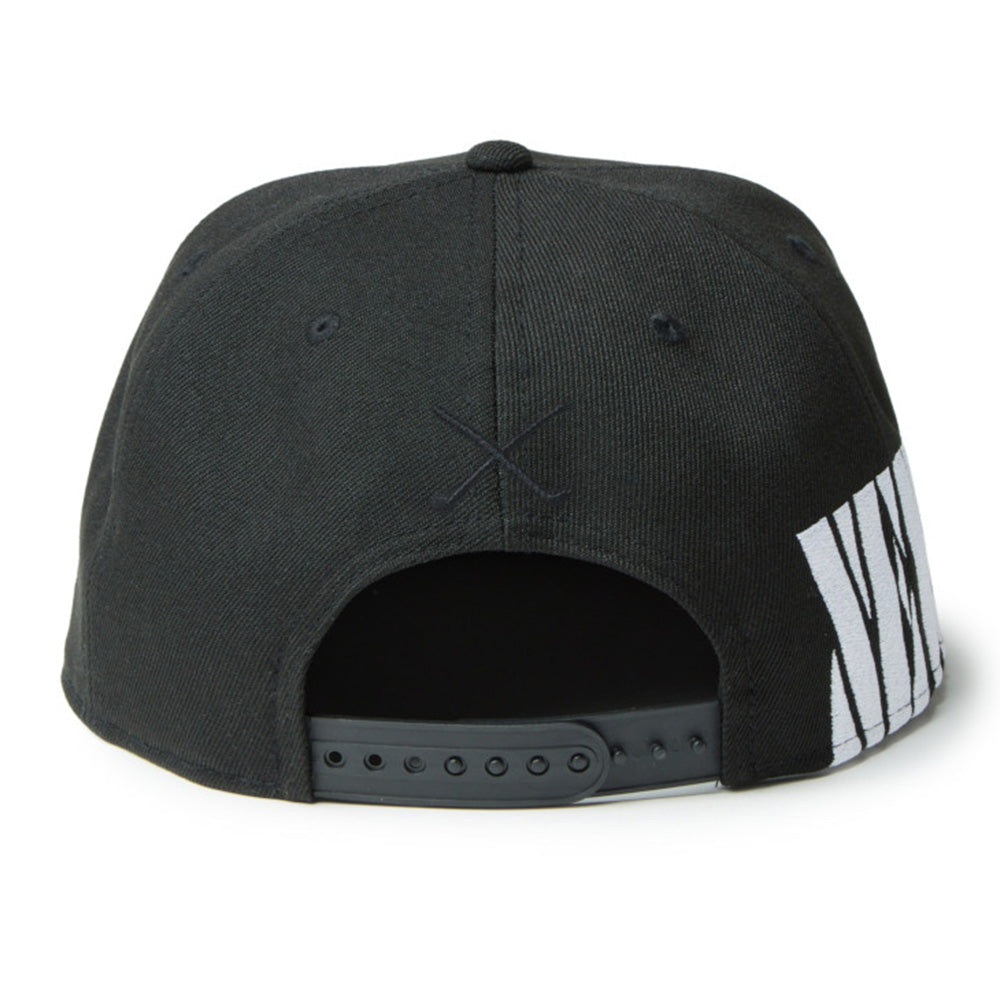 new era wordmark golf stencil logo black 9fifty snapback cap opposite
