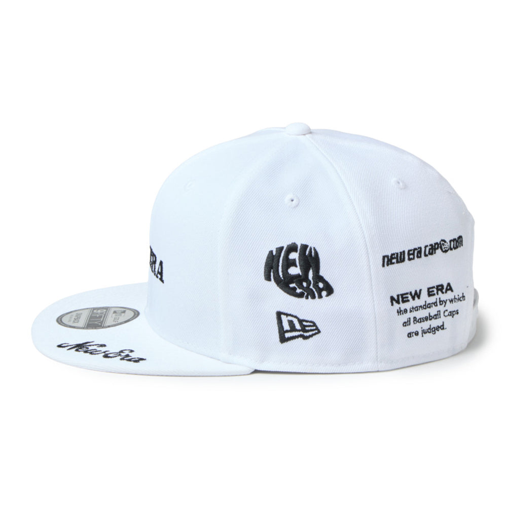 new era wordmark golf ne archive white 9fifty snapback cap side