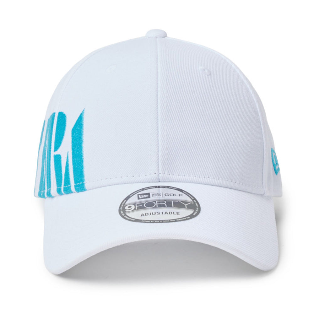 new era wordmark golf stencil logo white 9forty adjustable cap opposite
