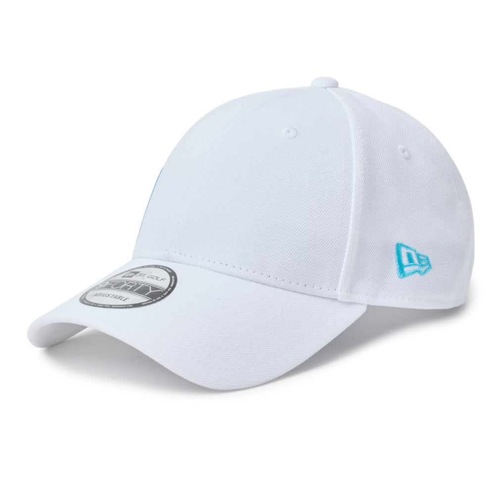 new era wordmark golf stencil logo white 9forty adjustable cap logo and print