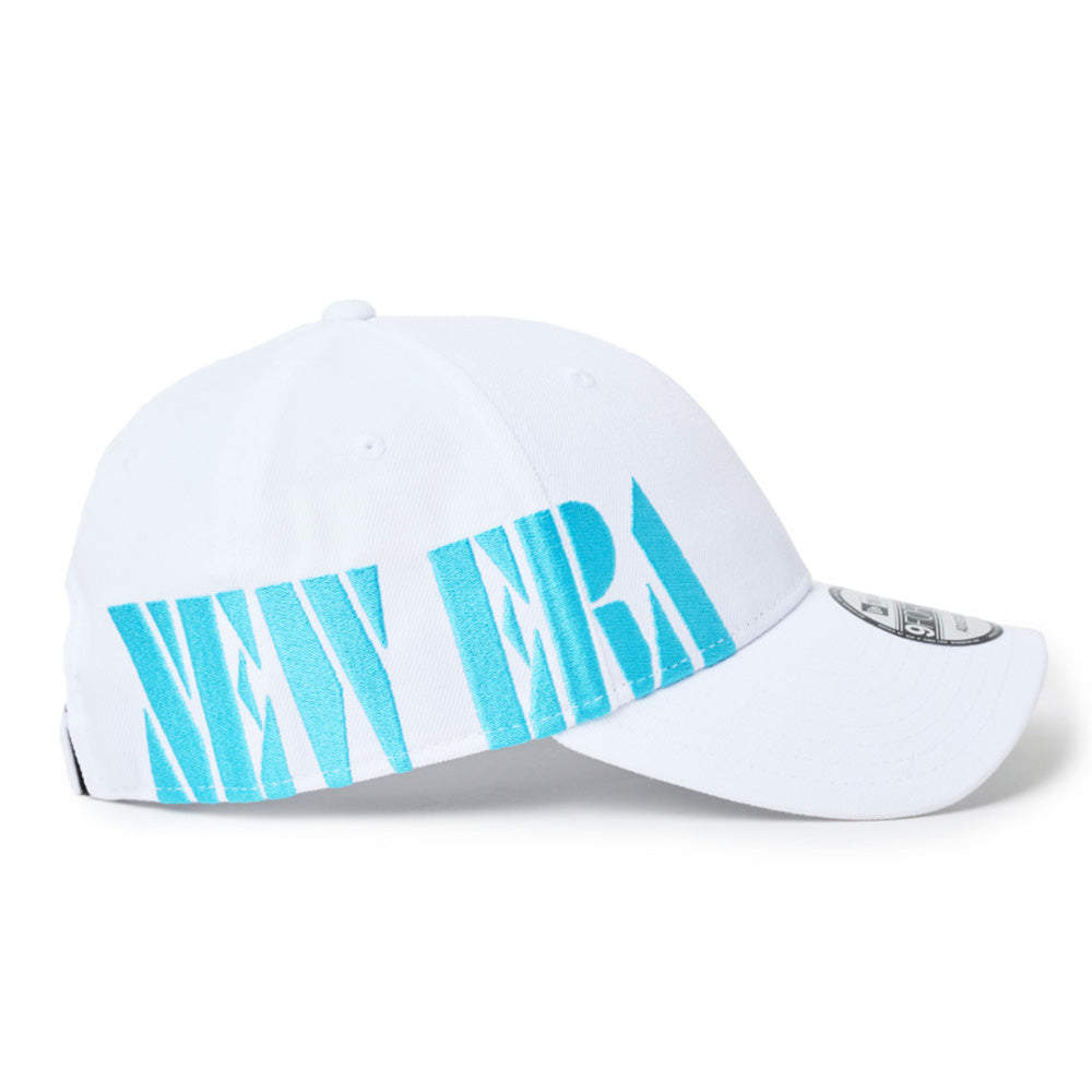 new era wordmark golf stencil logo white 9forty adjustable cap side