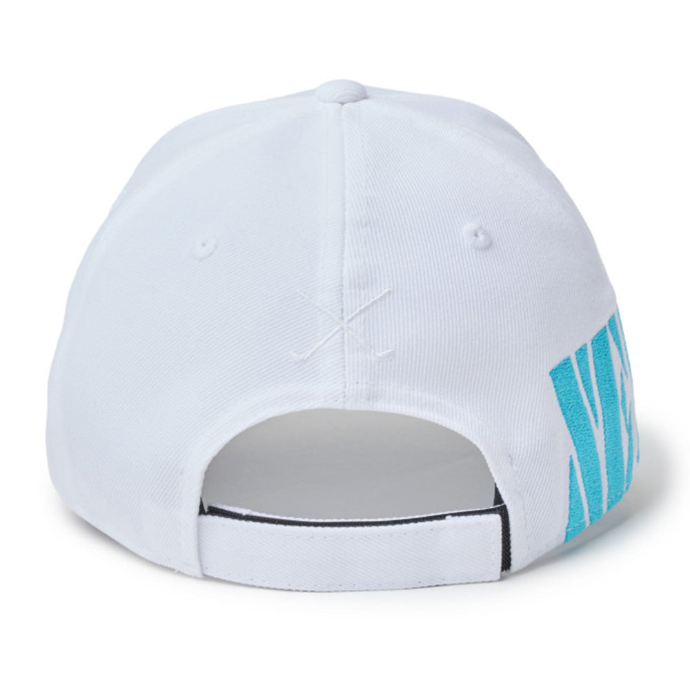 new era wordmark golf stencil logo white 9forty adjustable cap angle