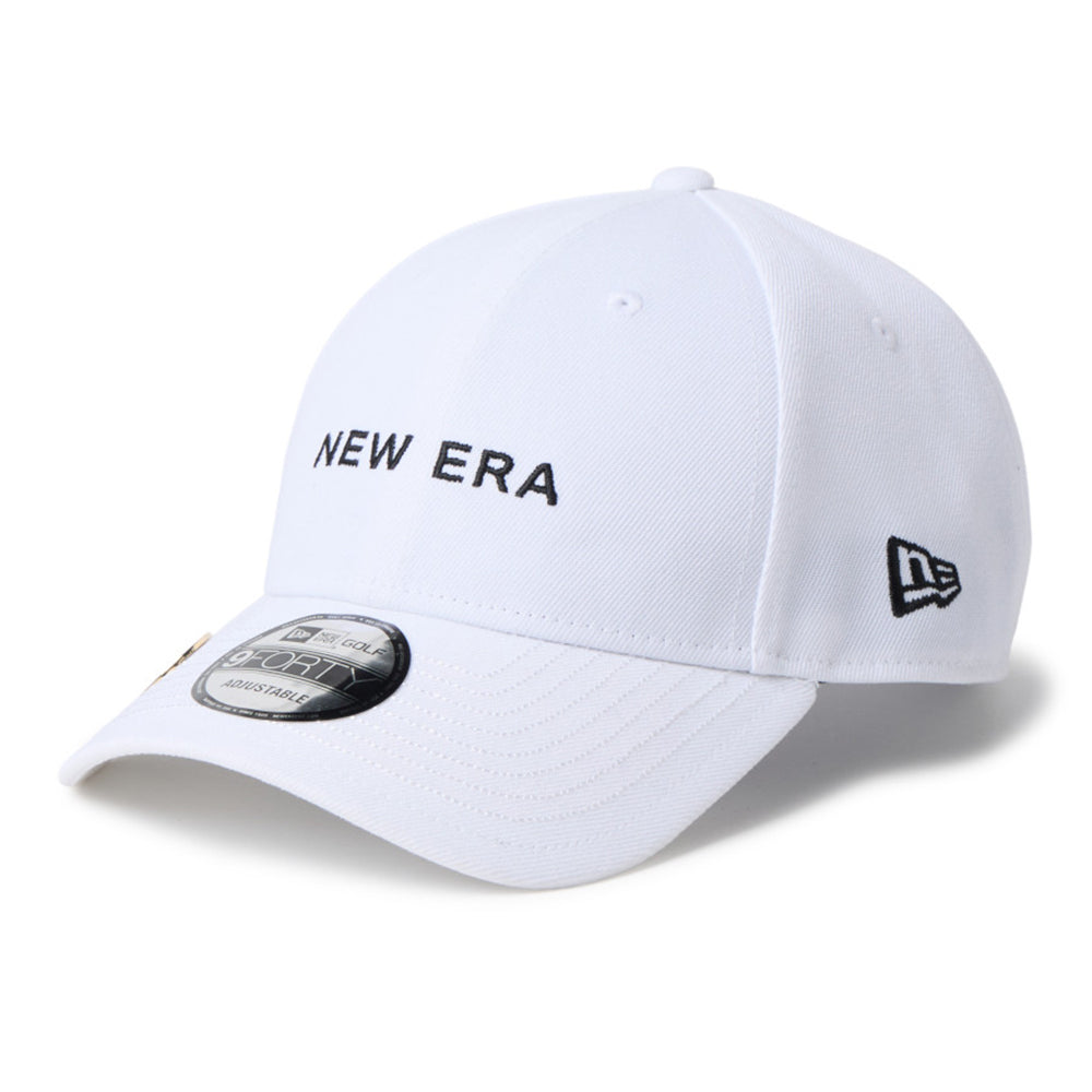 new era wordmark golf white 9forty velcro strap adjustable cap opposite