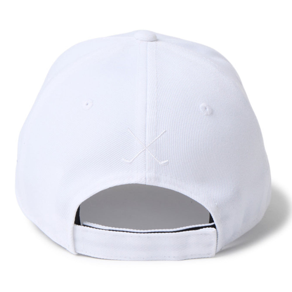 new era wordmark golf white 9forty velcro strap adjustable cap side