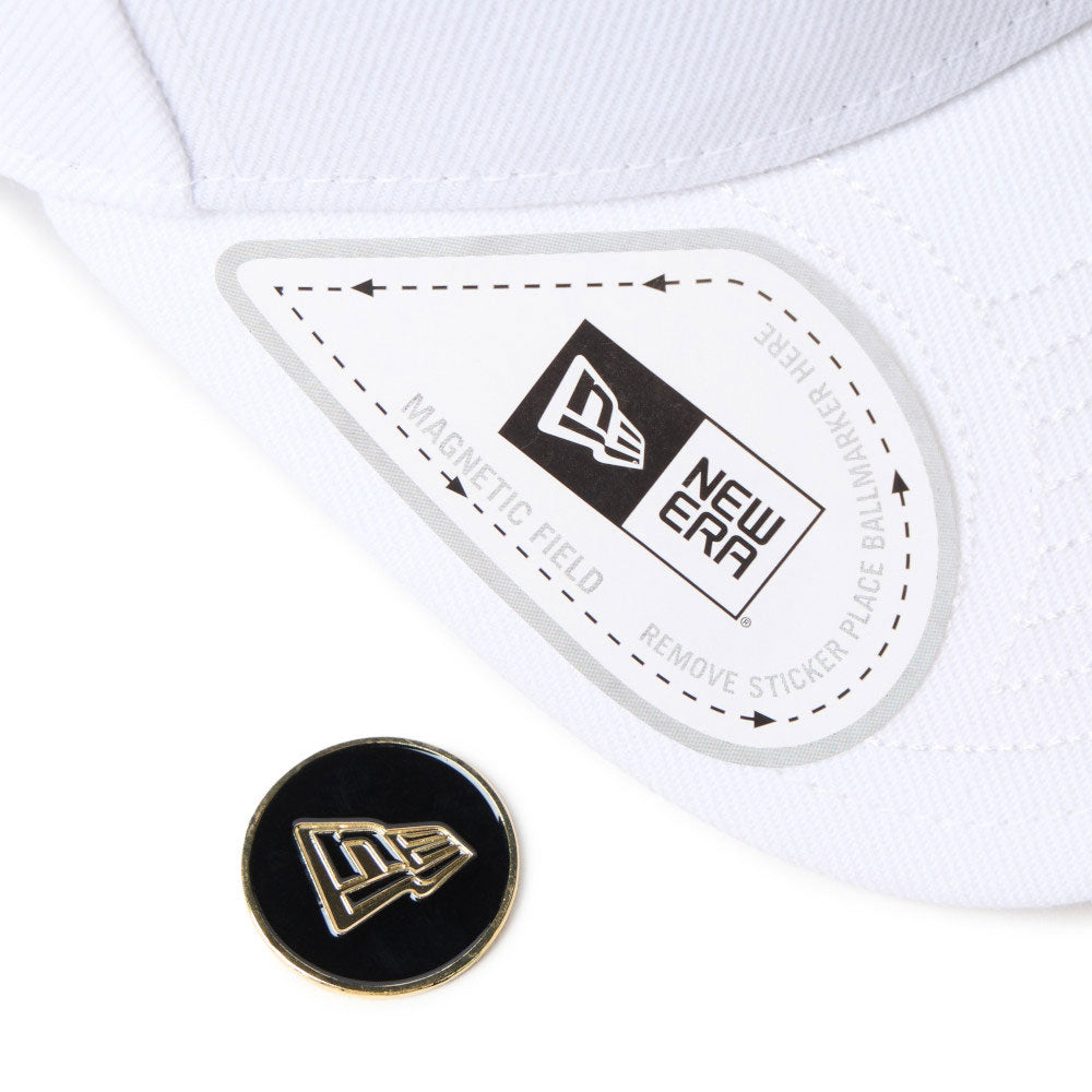 new era wordmark golf white 9forty velcro strap adjustable cap angle