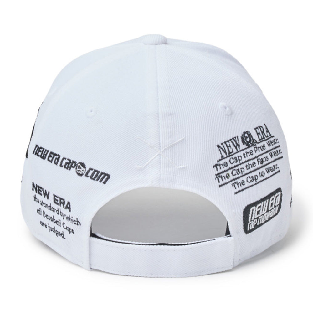 new era wordmark golf ne archive white 9forty velcro strap adjustable cap angle