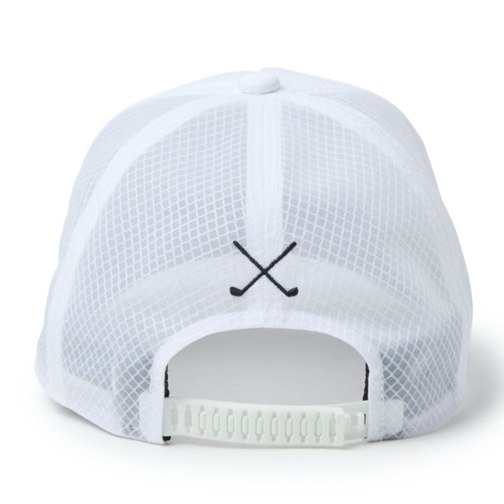 new era script golf white 9forty apex adjustable cap opposite