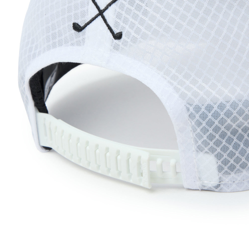 new era script golf white 9forty apex adjustable cap angle