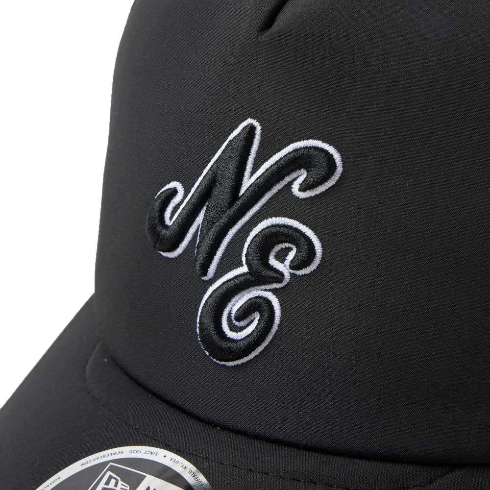 new era script golf black 9forty apex adjustable cap logo and print