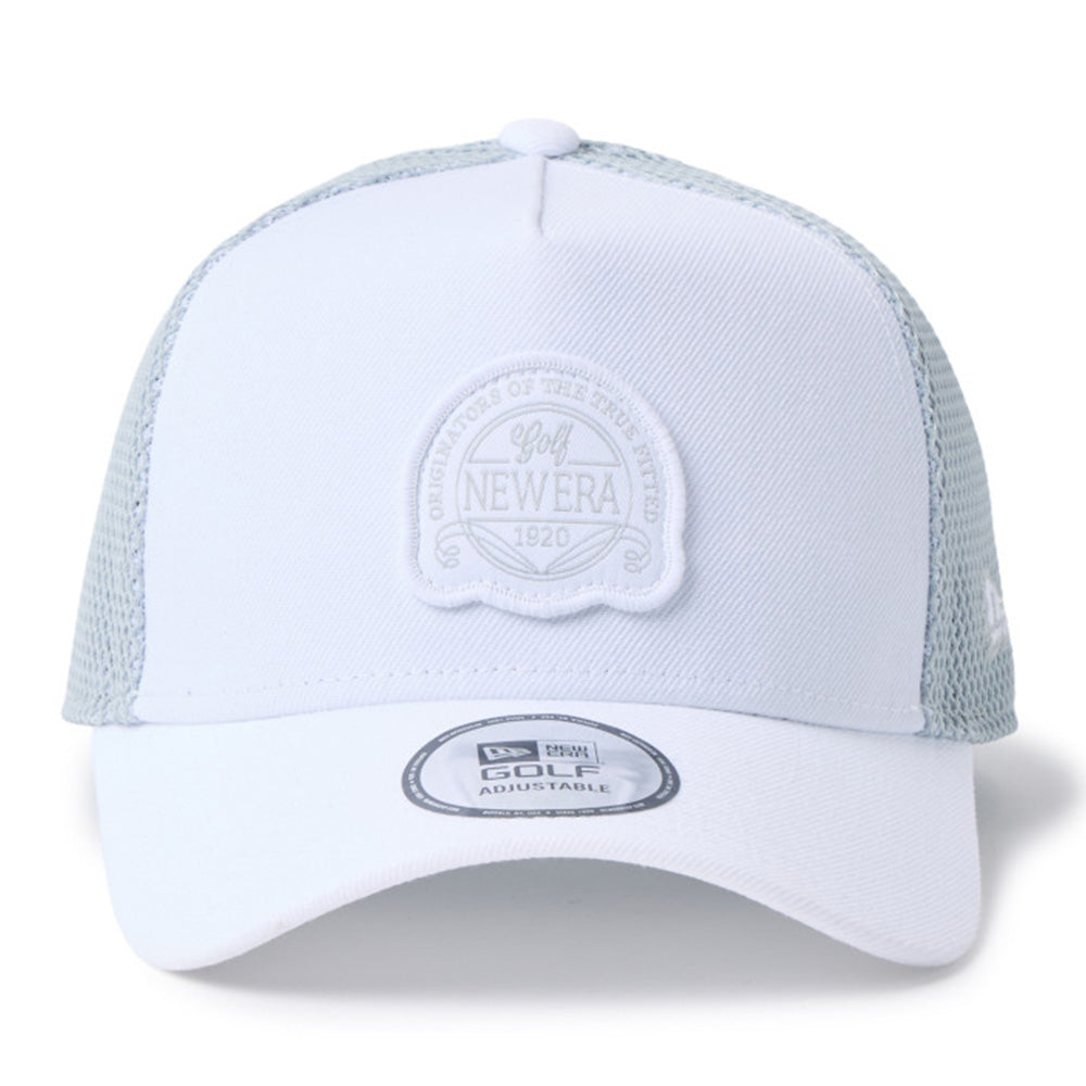 new era golf double mesh white grey 9forty a frame adjustable cap opposite