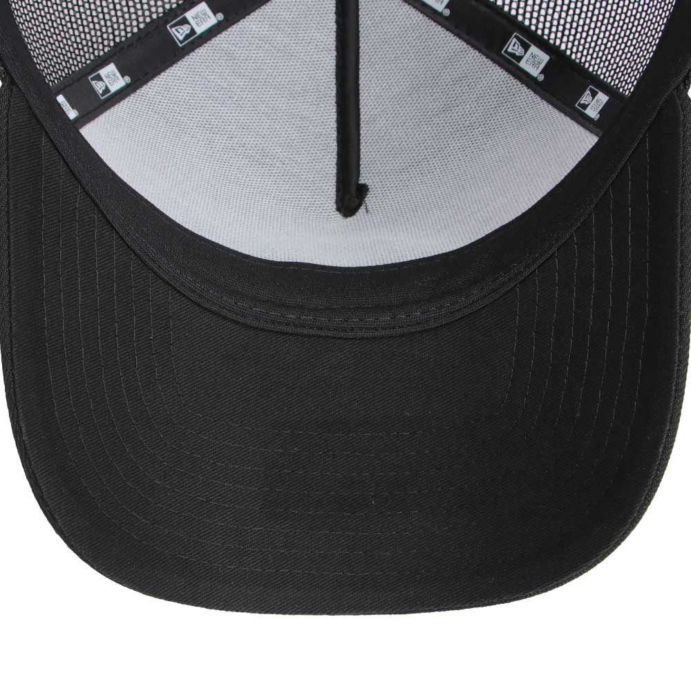 new era golf circle patch black 9forty a frame snapback cap side