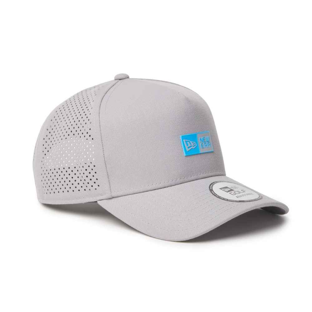 new era box logo golf grey 9forty a frame adjustable cap opposite side or other angle view