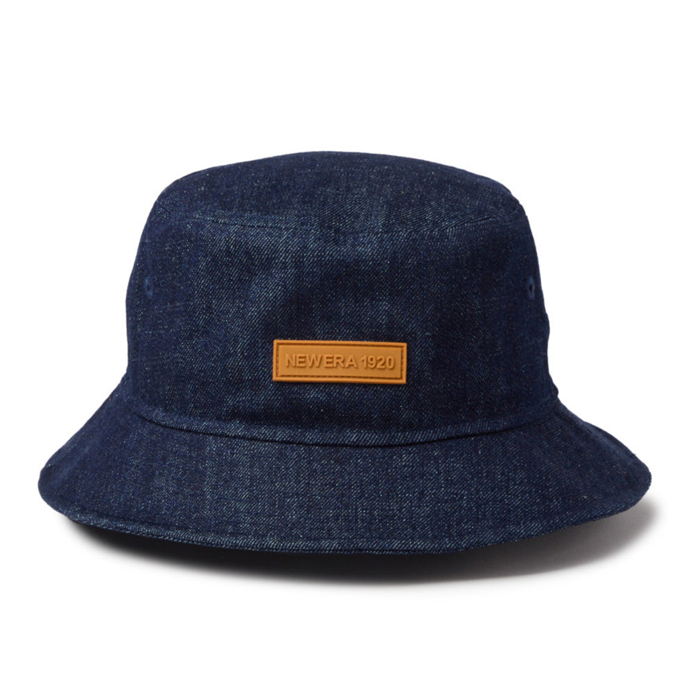 new era 1920 patch denim bucket hat back