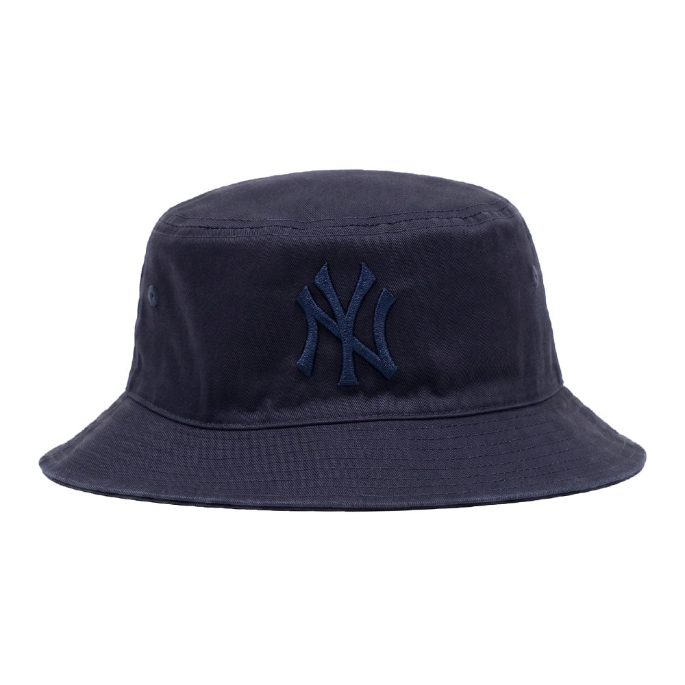 new era new york yankees reversible navy grey bucket hat front