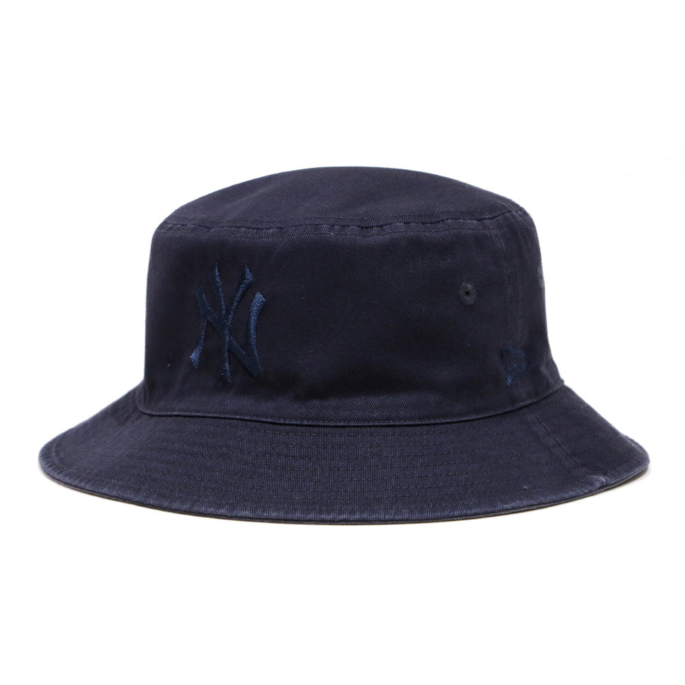 new era new york yankees reversible navy grey bucket hat front and side