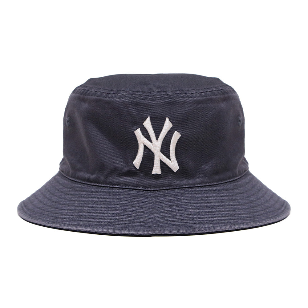 new era new york yankees reversible navy grey bucket hat reversed front