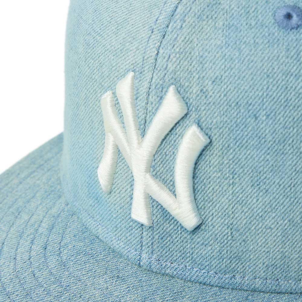 new era new york yankees washed denim 9fifty snapback cap logo and print