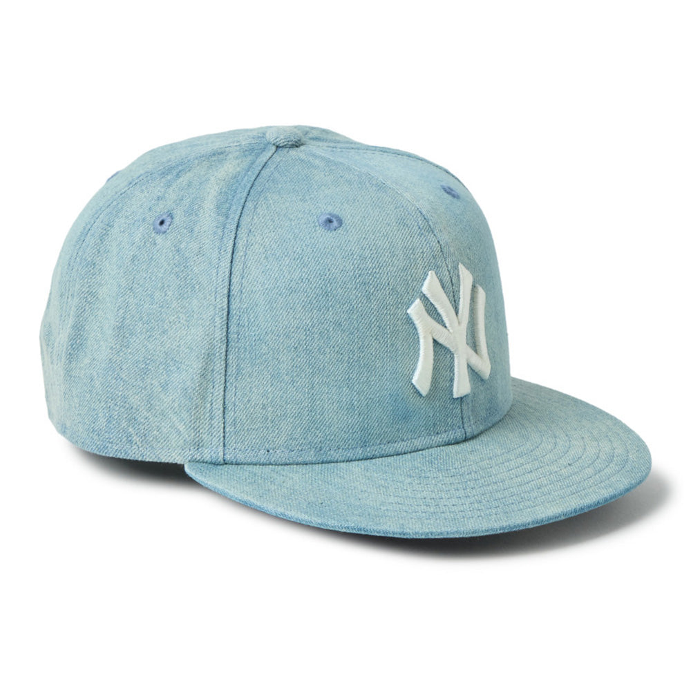new era new york yankees washed denim 9fifty snapback cap side