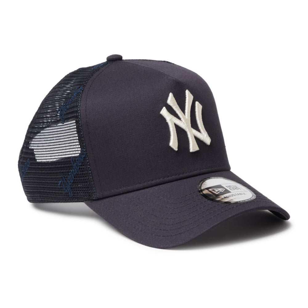new era new york yankees emb mesh navy 9forty a frame adjustable cap side
