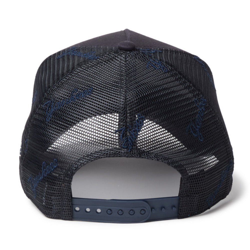 new era new york yankees emb mesh navy 9forty a frame adjustable cap angle
