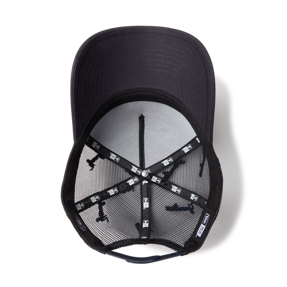 new era new york yankees emb mesh navy 9forty a frame adjustable cap detail and color