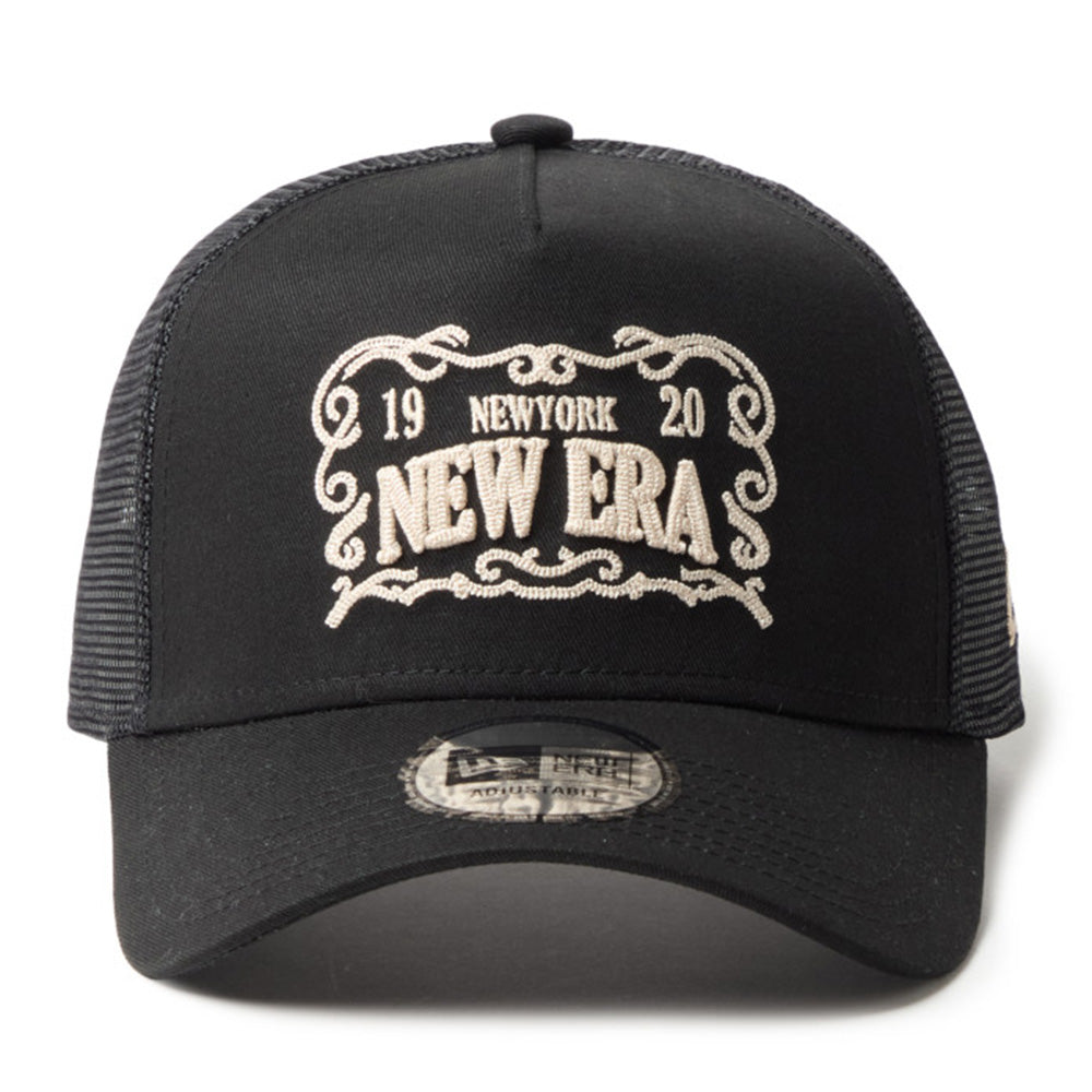 New Era NE Frame Logo Black 261 9FORTY A-Frame Trucker Cap