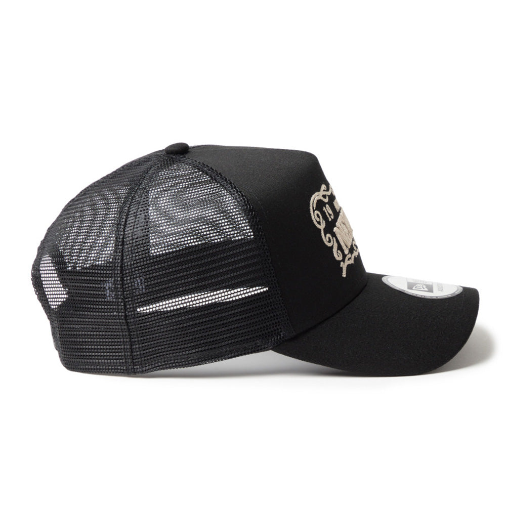 New Era NE Frame Logo Black 261 9FORTY A-Frame Trucker Cap