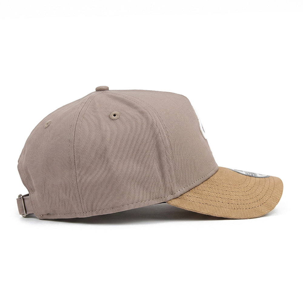 new era script mocha mousse white mocha 9forty adjustable cap angle