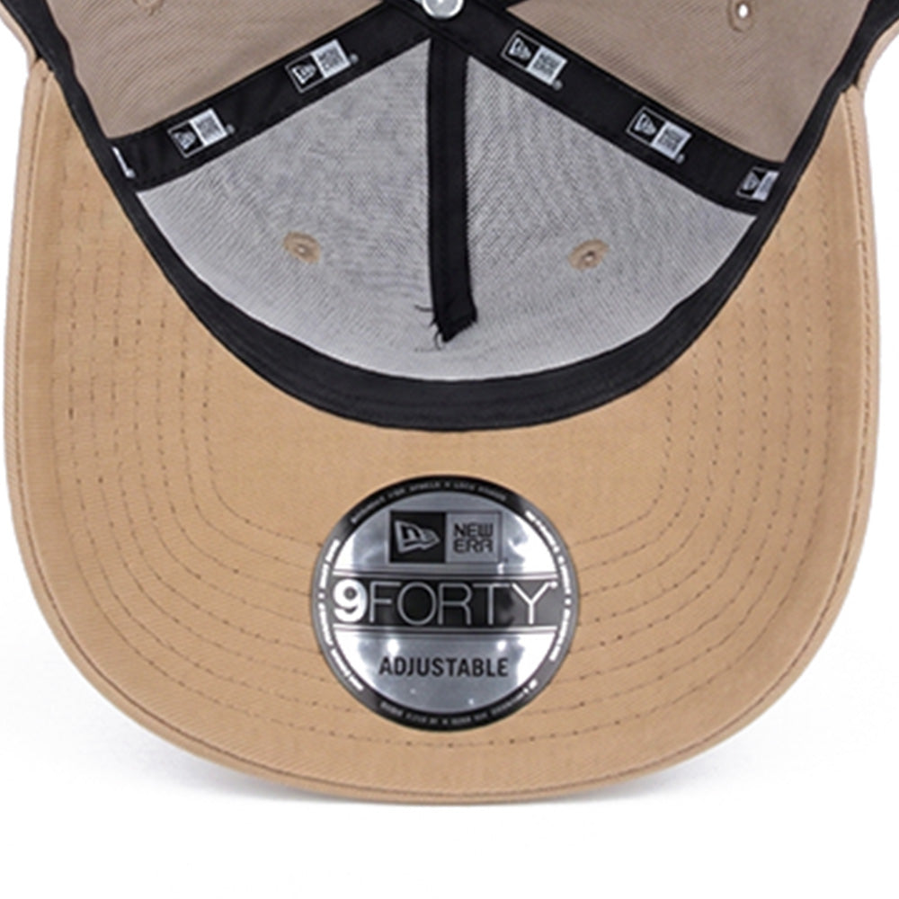 new era script mocha mousse white mocha 9forty adjustable cap side